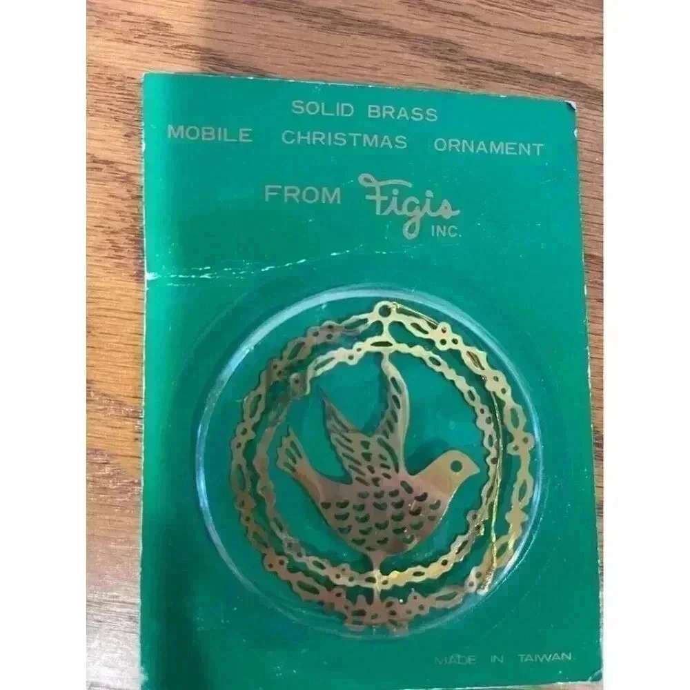 Figis brass‎ dove ornament NEW in package